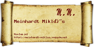 Meinhardt Miklós névjegykártya