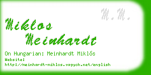 miklos meinhardt business card