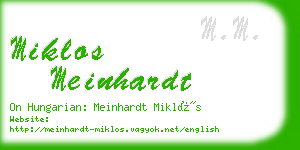 miklos meinhardt business card